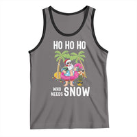 Tropical Beachy Christmas Tank Top Ho Ho Ho Who Needs Snow Santa Xmas In Hawaii Palm Tree