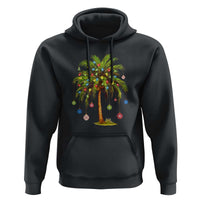 Christmas Palm Tree Hoodie Xmas Lights Tropical Hawaiian Holidays