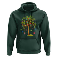 Christmas Palm Tree Hoodie Xmas Lights Tropical Hawaiian Holidays