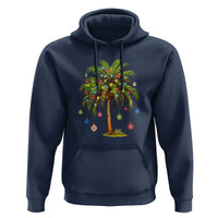 Christmas Palm Tree Hoodie Xmas Lights Tropical Hawaiian Holidays