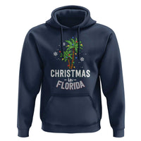 Christmas In Florida Hoodie Deck The Palm Trees Xmas Matching Family Vacation