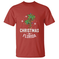 Christmas In Florida T Shirt Deck The Palm Trees Xmas Matching Family Vacation - Wonder Print Shop