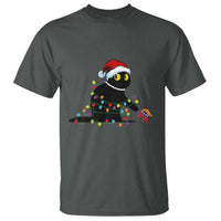 Christmas Black Cat T Shirt Knock Over Elephant Funny Xmas - Wonder Print Shop