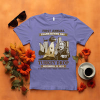 Vintage Thanksgiving Turkey Drop T Shirt Funny 1978 Helicopter Scene Classic TV Moment - Wonder Print Shop
