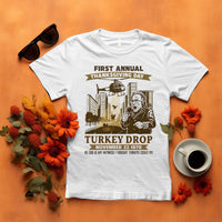 Vintage Thanksgiving Turkey Drop T Shirt Funny 1978 Helicopter Scene Classic TV Moment - Wonder Print Shop