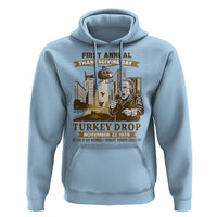 Vintage Thanksgiving Turkey Drop Hoodie Funny 1978 Helicopter Scene Classic TV Moment - Wonder Print Shop