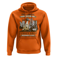 Vintage Thanksgiving Turkey Drop Hoodie Funny 1978 Helicopter Scene Classic TV Moment - Wonder Print Shop