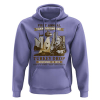 Vintage Thanksgiving Turkey Drop Hoodie Funny 1978 Helicopter Scene Classic TV Moment - Wonder Print Shop