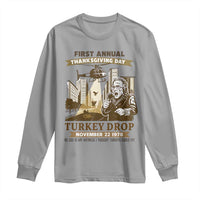 Vintage Thanksgiving Turkey Drop Long Sleeve Shirt Funny 1978 Helicopter Scene Classic TV Moment - Wonder Print Shop
