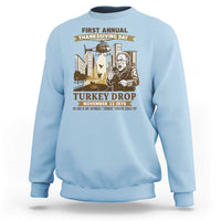 Vintage Thanksgiving Turkey Drop Sweatshirt Funny 1978 Helicopter Scene Classic TV Moment - Wonder Print Shop