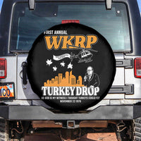 WKRP Turkey Drop with Les Nessman Spare Tire Cover Retro Thanksgiving Humor for Classic TV Fans - Wonder Print Shop