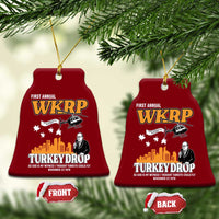 WKRP Turkey Drop with Les Nessman Ceramic Ornament Retro Thanksgiving Humor for Classic TV Fans - Wonder Print Shop
