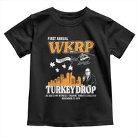 WKRP Turkey Drop with Les Nessman Toddler T Shirt Retro Thanksgiving Humor for Classic TV Fans - Wonder Print Shop