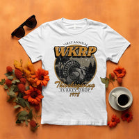 Retro WKRP Thanksgiving Turkey Drop 1978 T Shirt Distressed Vintage Holiday - Wonder Print Shop