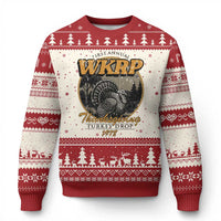 Retro WKRP Thanksgiving Turkey Drop 1978 Ugly Christmas Sweater Distressed Vintage Holiday - Wonder Print Shop