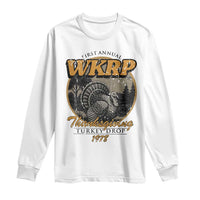 Retro WKRP Thanksgiving Turkey Drop 1978 Long Sleeve Shirt Distressed Vintage Holiday - Wonder Print Shop