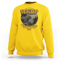 Retro WKRP Thanksgiving Turkey Drop 1978 Sweatshirt Distressed Vintage Holiday - Wonder Print Shop