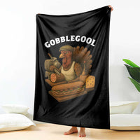 Gobblegool Funny Thanksgiving Throw Blanket Italian Turkey Deli Humor Sub Sandwich - Wonder Print Shop