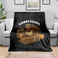 Gobblegool Funny Thanksgiving Throw Blanket Italian Turkey Deli Humor Sub Sandwich - Wonder Print Shop
