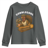 Gobblegool Funny Thanksgiving Youth Sweatshirt Italian Turkey Deli Humor Sub Sandwich - Wonder Print Shop