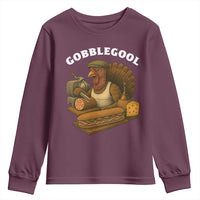 Gobblegool Funny Thanksgiving Youth Sweatshirt Italian Turkey Deli Humor Sub Sandwich - Wonder Print Shop
