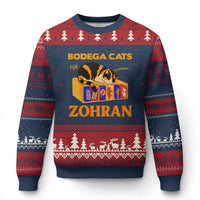 Bodega Cats for Zohran Ugly Christmas Sweater New York Mamdani Supporter Mayor Cute Cat - Wonder Print Shop