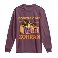Bodega Cats for Zohran Long Sleeve Shirt New York Mamdani Supporter Mayor Cute Cat - Wonder Print Shop