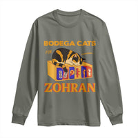 Bodega Cats for Zohran Long Sleeve Shirt New York Mamdani Supporter Mayor Cute Cat - Wonder Print Shop
