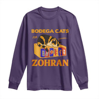 Bodega Cats for Zohran Long Sleeve Shirt New York Mamdani Supporter Mayor Cute Cat - Wonder Print Shop