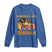 Bodega Cats for Zohran Long Sleeve Shirt New York Mamdani Supporter Mayor Cute Cat - Wonder Print Shop