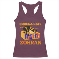 Bodega Cats for Zohran Racerback Tank Top New York Mamdani Supporter Mayor Cute Cat - Wonder Print Shop
