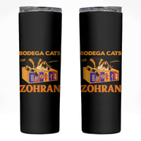 Bodega Cats for Zohran Skinny Tumbler New York Mamdani Supporter Mayor Cute Cat - Wonder Print Shop