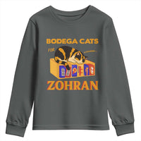 Bodega Cats for Zohran Youth Sweatshirt New York Mamdani Supporter Mayor Cute Cat - Wonder Print Shop