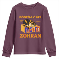 Bodega Cats for Zohran Youth Sweatshirt New York Mamdani Supporter Mayor Cute Cat - Wonder Print Shop