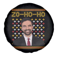 Zo Ho Ho Ugly Christmas Sweater Spare Tire Cover Funny Zohran Mamdani Holiday - Wonder Print Shop