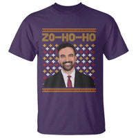 Zo Ho Ho Ugly Christmas Sweater T Shirt Funny Zohran Mamdani Holiday - Wonder Print Shop