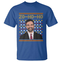 Zo Ho Ho Ugly Christmas Sweater T Shirt Funny Zohran Mamdani Holiday - Wonder Print Shop