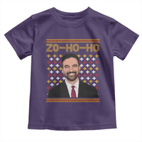 Zo Ho Ho Ugly Christmas Sweater Toddler T Shirt Funny Zohran Mamdani Holiday - Wonder Print Shop
