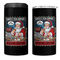 Funny Santa Tech Support Christmas 4 in 1 Can Cooler Tumbler Rebooting Christmas Geek Humor Gift - Wonder Print Shop