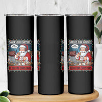 Funny Santa Tech Support Christmas Skinny Tumbler Rebooting Christmas Geek Humor Gift - Wonder Print Shop