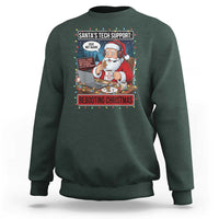 Funny Santa Tech Support Christmas Sweatshirt Rebooting Christmas Geek Humor Gift - Wonder Print Shop
