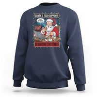 Funny Santa Tech Support Christmas Sweatshirt Rebooting Christmas Geek Humor Gift - Wonder Print Shop