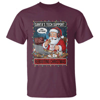 Funny Santa Tech Support Christmas T Shirt Rebooting Christmas Geek Humor Gift - Wonder Print Shop