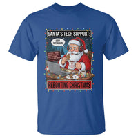Funny Santa Tech Support Christmas T Shirt Rebooting Christmas Geek Humor Gift - Wonder Print Shop