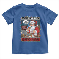 Funny Santa Tech Support Christmas Toddler T Shirt Rebooting Christmas Geek Humor Gift - Wonder Print Shop
