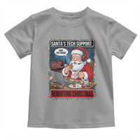 Funny Santa Tech Support Christmas Toddler T Shirt Rebooting Christmas Geek Humor Gift - Wonder Print Shop
