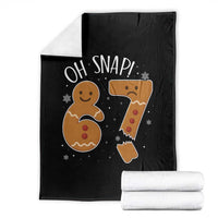 Oh Snap 67 Gingerbread Meme Throw Blanket Broken Cookie Six Seven Holiday Gag Christmas Vibes - Wonder Print Shop
