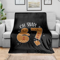 Oh Snap 67 Gingerbread Meme Throw Blanket Broken Cookie Six Seven Holiday Gag Christmas Vibes - Wonder Print Shop