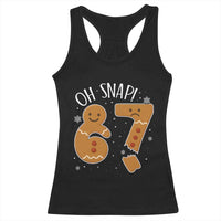 Oh Snap 67 Gingerbread Meme Racerback Tank Top Broken Cookie Six Seven Holiday Gag Christmas Vibes - Wonder Print Shop