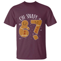 Oh Snap 67 Gingerbread Meme T Shirt Broken Cookie Six Seven Holiday Gag Christmas Vibes - Wonder Print Shop